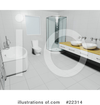 Royalty-Free (RF) Bathroom Clipart Illustration by KJ Pargeter - Stock Sample #22314
