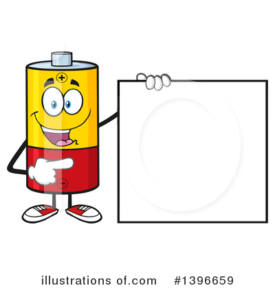 Royalty-Free (RF) Battery Character Clipart Illustration by Hit Toon - Stock Sample #1396659