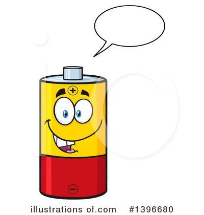 Battery Character Clipart #1396680 by Hit Toon