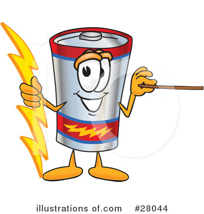 Battery Character Clipart #28044 by Mascot Junction