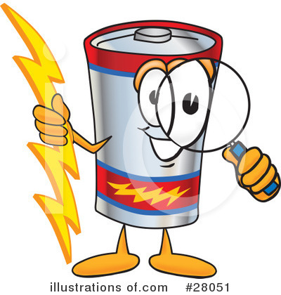 Battery Character Clipart #28051 by Mascot Junction