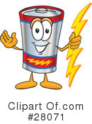 Battery Character Clipart #28071 by Mascot Junction