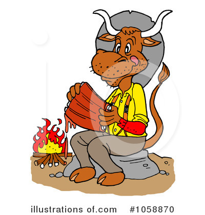 Royalty-Free (RF) Bbq Clipart Illustration by LaffToon - Stock Sample #1058870