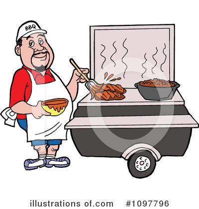 Royalty-Free (RF) Bbq Clipart Illustration by LaffToon - Stock Sample #1097796