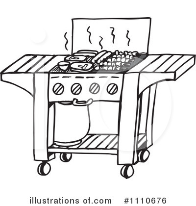 Royalty-Free (RF) Bbq Clipart Illustration by Dennis Holmes Designs - Stock Sample #1110676