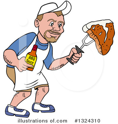 Royalty-Free (RF) Bbq Clipart Illustration by LaffToon - Stock Sample #1324310
