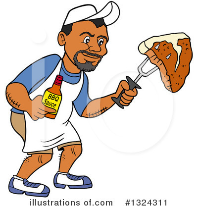 Royalty-Free (RF) Bbq Clipart Illustration by LaffToon - Stock Sample #1324311