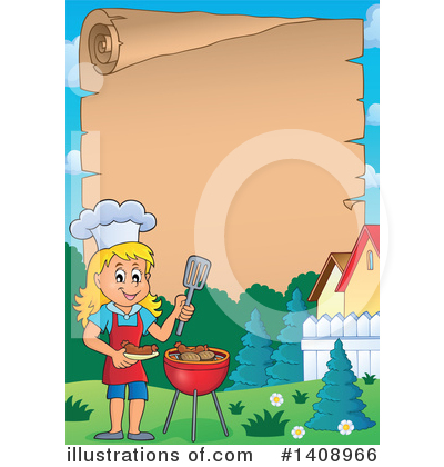 Royalty-Free (RF) Bbq Clipart Illustration by visekart - Stock Sample #1408966
