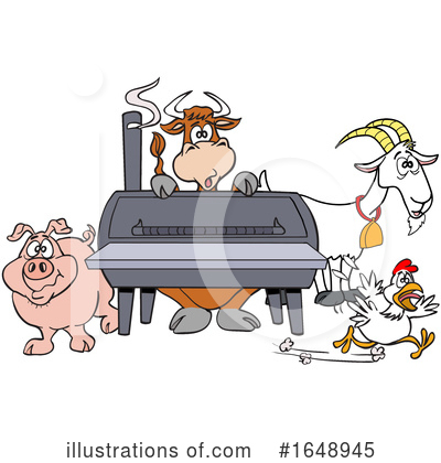 Royalty-Free (RF) Bbq Clipart Illustration by LaffToon - Stock Sample #1648945
