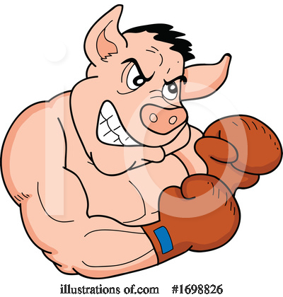 Boxing Gloves Clipart #1698826 by LaffToon