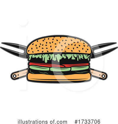Hamburger Clipart #1733706 by Vector Tradition SM