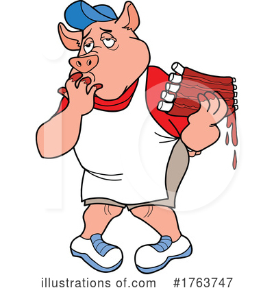 Pig Chef Clipart #1763747 by LaffToon