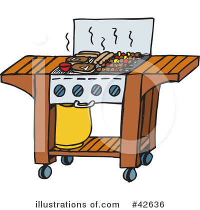 Royalty-Free (RF) Bbq Clipart Illustration by Dennis Holmes Designs - Stock Sample #42636