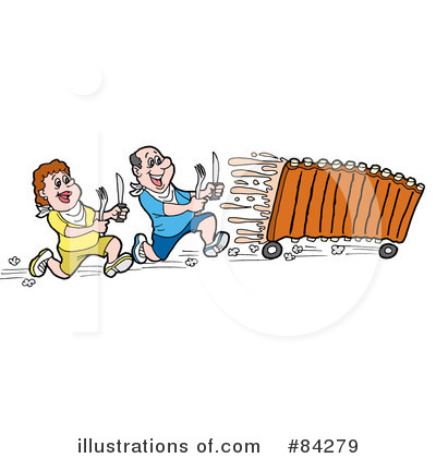 Royalty-Free (RF) Bbq Clipart Illustration by LaffToon - Stock Sample #84279