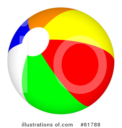 Royalty-Free (RF) Beach Ball Clipart Illustration by ShazamImages - Stock Sample #61788