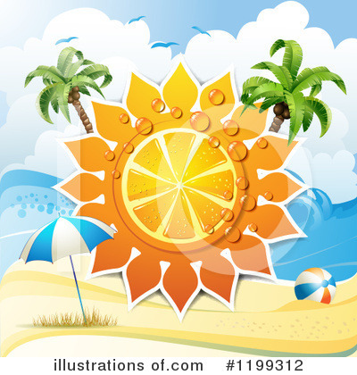 Royalty-Free (RF) Beach Clipart Illustration by merlinul - Stock Sample #1199312
