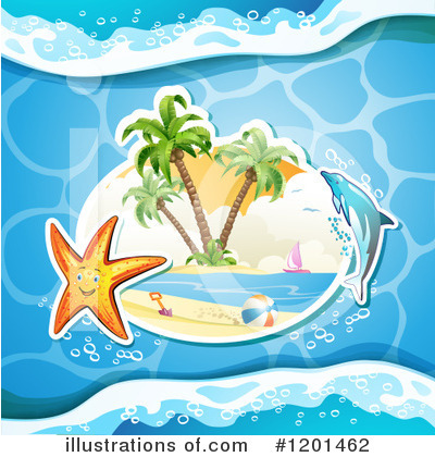 Royalty-Free (RF) Beach Clipart Illustration by merlinul - Stock Sample #1201462