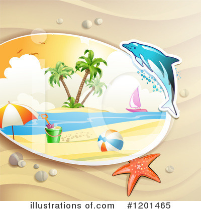 Royalty-Free (RF) Beach Clipart Illustration by merlinul - Stock Sample #1201465
