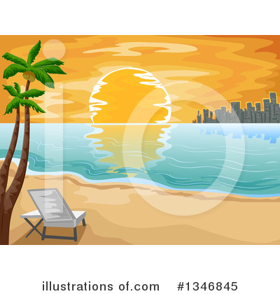 Tropical Beach Clipart #1346845 by BNP Design Studio