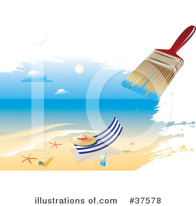 Royalty-Free (RF) Beach Clipart Illustration by Eugene - Stock Sample #37578