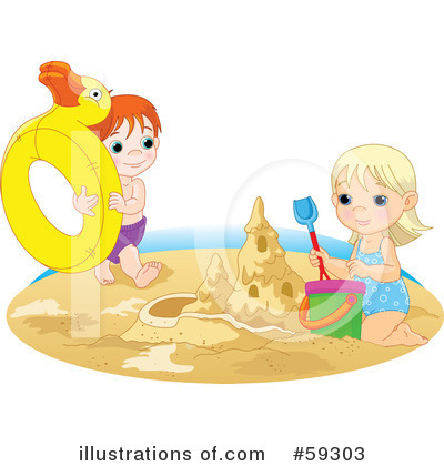 Royalty-Free (RF) Beach Clipart Illustration by Pushkin - Stock Sample #59303