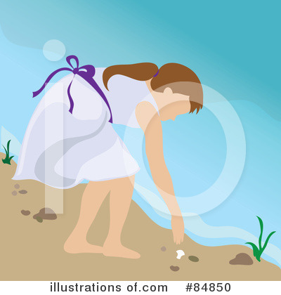Royalty-Free (RF) Beach Combing Clipart Illustration by Pams Clipart - Stock Sample #84850