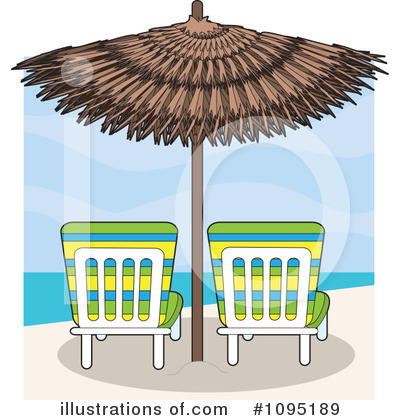 Royalty-Free (RF) Beach Umbrella Clipart Illustration by Maria Bell - Stock Sample #1095189