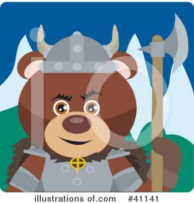 Royalty-Free (RF) Bear Character Clipart Illustration by Dennis Holmes Designs - Stock Sample #41141