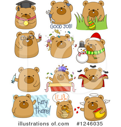 Royalty-Free (RF) Bear Clipart Illustration by BNP Design Studio - Stock Sample #1246035