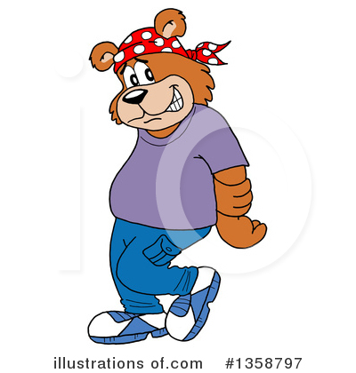 Royalty-Free (RF) Bear Clipart Illustration by LaffToon - Stock Sample #1358797