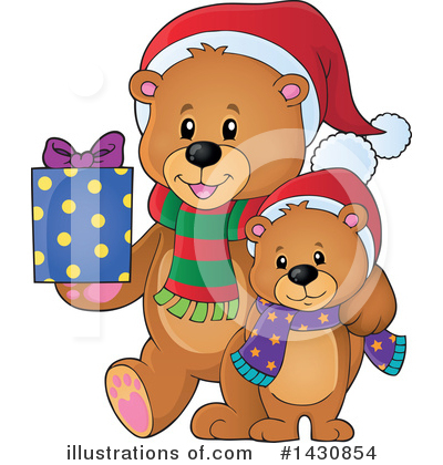 Christmas Bear Clipart #1430854 by visekart