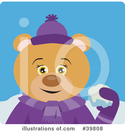 Royalty-Free (RF) Bear Clipart Illustration by Dennis Holmes Designs - Stock Sample #39808