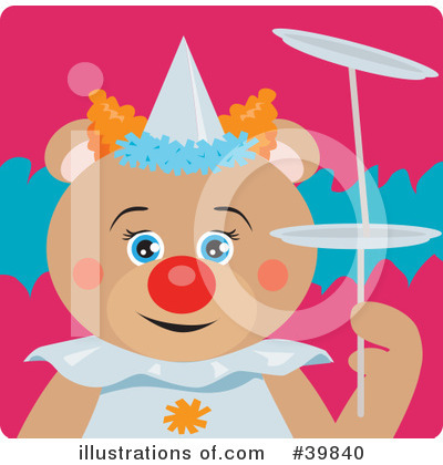 Clown Clipart #39840 by Dennis Holmes Designs