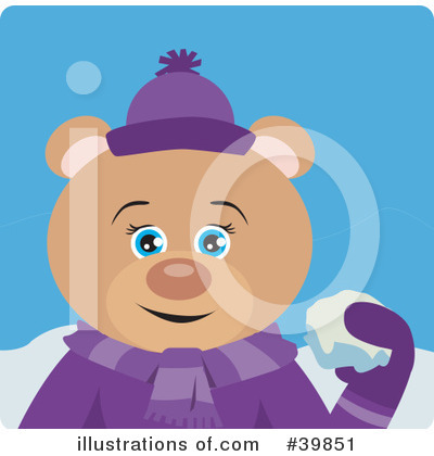 Teddy Bear Character Clipart #39851 by Dennis Holmes Designs
