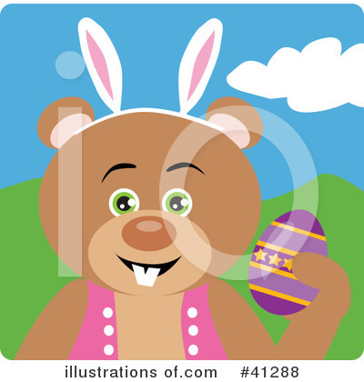 Easter Bunny Clipart #41288 by Dennis Holmes Designs