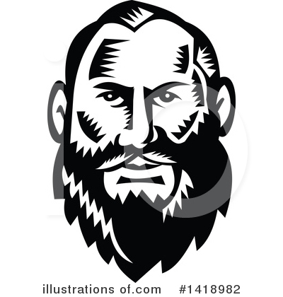 Royalty-Free (RF) Beard Clipart Illustration by patrimonio - Stock Sample #1418982