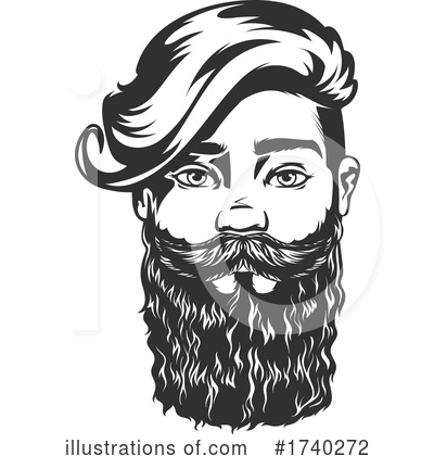 Beard Clipart #1740272 by Vector Tradition SM