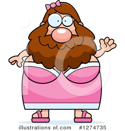 Royalty-Free (RF) Bearded Lady Clipart Illustration by Cory Thoman - Stock Sample #1274735