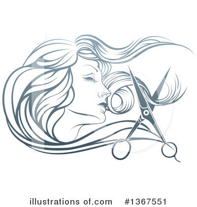 Hairstyle Clipart #1367551 by AtStockIllustration