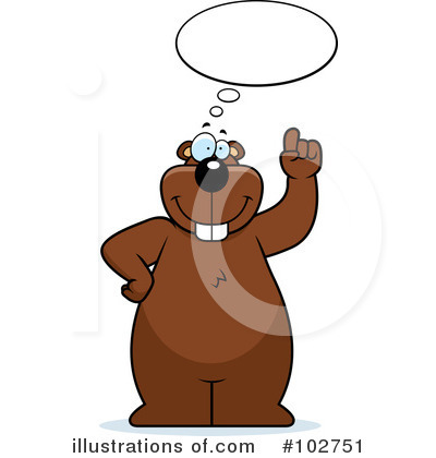 Royalty-Free (RF) Beaver Clipart Illustration by Cory Thoman - Stock Sample #102751