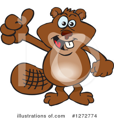 Royalty-Free (RF) Beaver Clipart Illustration by Dennis Holmes Designs - Stock Sample #1272774
