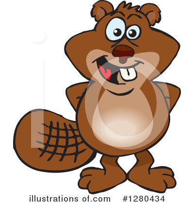 Beaver Clipart #1280434 by Dennis Holmes Designs
