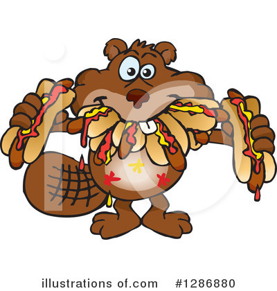 Beaver Clipart #1286880 by Dennis Holmes Designs