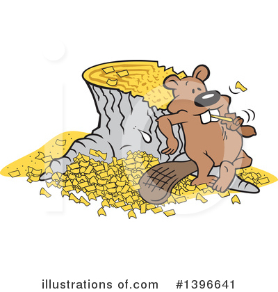 Royalty-Free (RF) Beaver Clipart Illustration by Johnny Sajem - Stock Sample #1396641