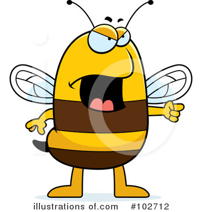 Royalty-Free (RF) Bee Clipart Illustration by Cory Thoman - Stock Sample #102712