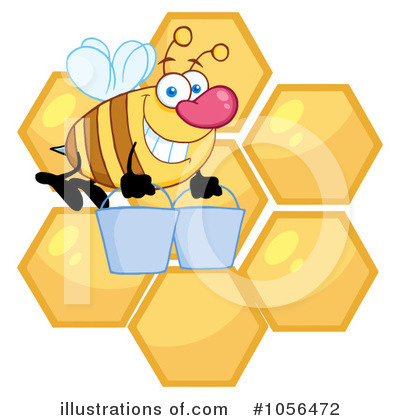 Royalty-Free (RF) Bee Clipart Illustration by Hit Toon - Stock Sample #1056472