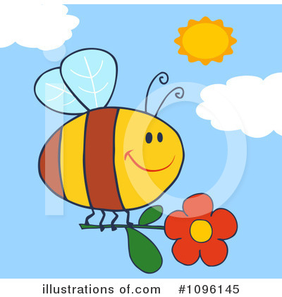 Royalty-Free (RF) Bee Clipart Illustration by Hit Toon - Stock Sample #1096145