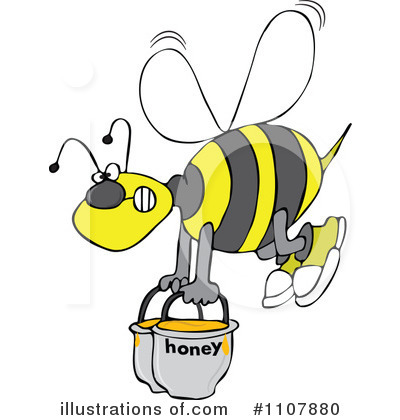 Royalty-Free (RF) Bee Clipart Illustration by djart - Stock Sample #1107880