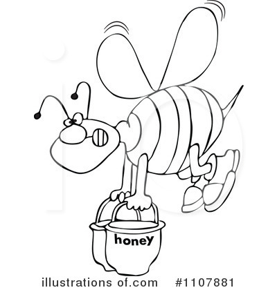 Royalty-Free (RF) Bee Clipart Illustration by djart - Stock Sample #1107881