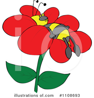 Royalty-Free (RF) Bee Clipart Illustration by djart - Stock Sample #1108693